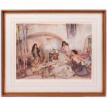 SIR WILLIAM RUSSELL FLINT Two decorative signed lithographs, the smaller 44.5cm x 61cm; the larger