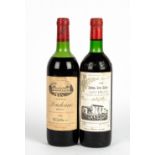 TWO BOTTLES OF 1981 ANNIVERSARY WINE, a bottle of Chateau Loudenne 1981 Medoc and a bottle of