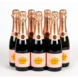 SEVEN BOTTLES OF HALVES VEUVE CLICQUOT PONSADIN ROSE At present, there is no condition report