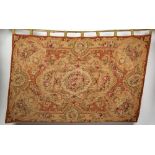 AN AUBUSSON STYLE TAPESTRY PANEL 175cm x 117cm Condition: in good condition