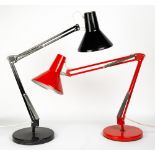 TWO HCF DANISH TYPE 85 ANGLEPOISE LAMPS Condition: one with a loose base, having cracks to the