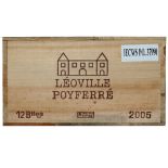 CHATEAU LEOVILLE POYFERRE St Julien 2005, 12 bottles Sealed in original pine crate, held in bond