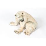 CHRISTINE CUMMINGS (21ST CENTURY ENGLISH SCHOOL) Polar Bear, glazed ceramic, 38cm high Condition: in