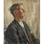 LENA ROBB (1891-1980) The Pensioner, oil on canvas, signed upper right, 60cm x 49.5cm Condition: the