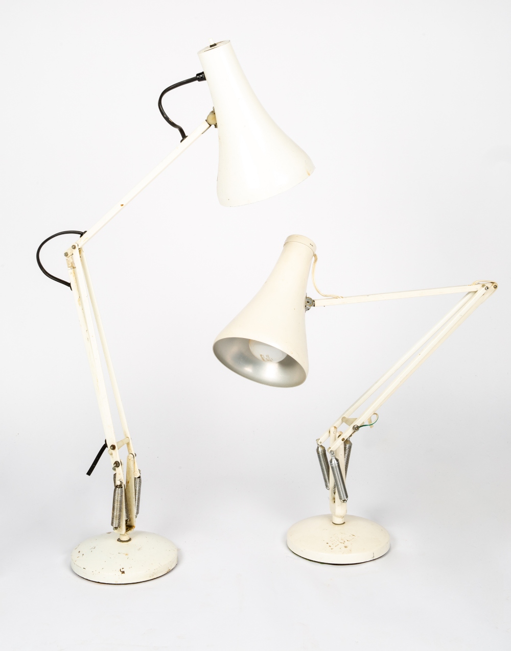 TWO 1970'S HERBERT TERRY MODEL 90 ANGLEPOISE DESK LAMPS Condition: some surface scratches and