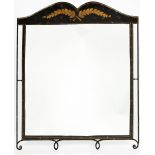 A 20TH CENTURY PAINTED TOLEWARE FRAMED WALL MIRROR 100cm wide x 134cm high At present, there is no