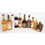 SPIRITS AND LIQUEURS to include Goslings Black Seal 160 US proof rum, Chateau d'Uffaut Grande
