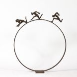 JACQUES VANROOSE (21ST CENTURY ENGLISH SCHOOL) Doing Circles, bronze, signed and numbered 38/99, the