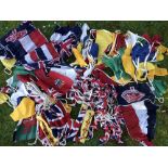 A COLLECTION OF VINTAGE FLAGS AND BUNTING to include Union Jack bunting Condition: folded and