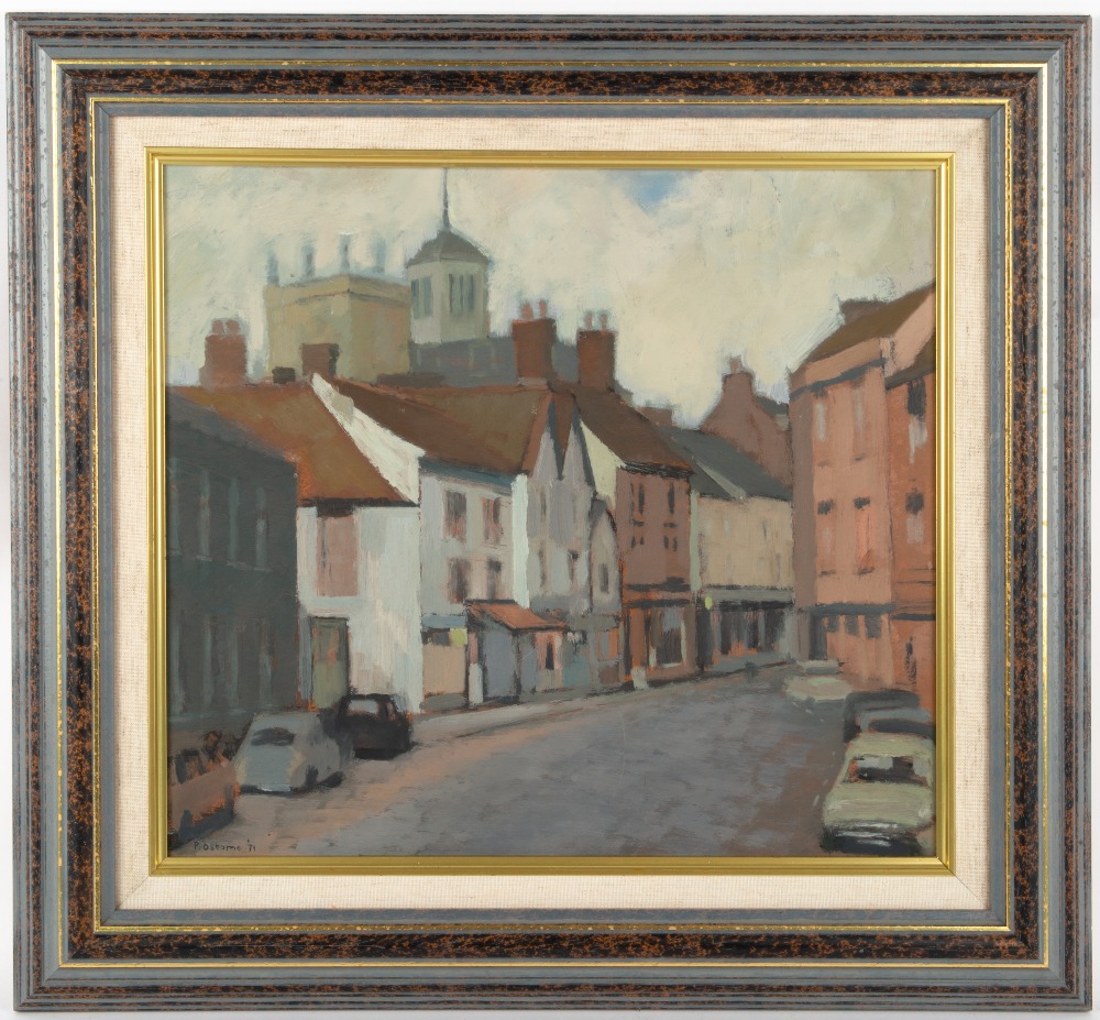 A VIEW OF ABINGDON oil on board, signed P. Osborne, 33.5cm x 38cm, signed and dated '71 lower right, - Image 2 of 7