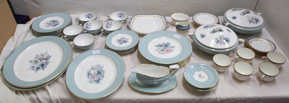A ROYAL WORCESTER WOODLAND PATTERN PART DINNER SERVICE and Aynsley cups and saucers Condition: the
