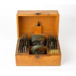 A MID 20TH CENTURY BOLEY WATCH/CLOCK MAKERS STAKING TOOL SET the box 21.5cm wide Condition: five