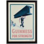 A SET OF SIX GUINNESS ADVERTISING POSTERS after the originals by John Gilroy,