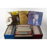 AN INTERESTING COLLECTION OF APPROXIMATELY 120 ELVIS PRESLEY LP'S INCLUDING TWO BOXED SETS