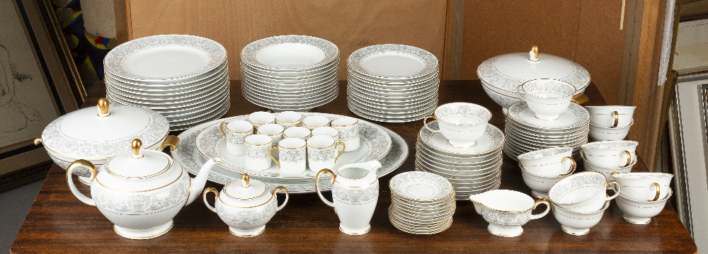 A ROSENTHAL CLASSIC ROSE COLLECTION DINNER, TEA AND COFFEE SERVICE for twelve, 107 pieces in