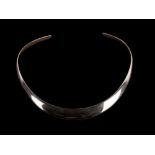 A DANISH STYLE WHITE METAL TORQUE CHOKER 12cm wide Condition: in good condition, possibly slightly