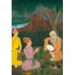 AN EASTERN, POSSIBLY INDIAN, PAINTING 15.5cm x 11.5cm, framed and glazed, overall 33cm x 24cm At