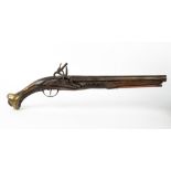 A FLINTLOCK PISTOL 49cm in length Condition: possible alterations, wear, marks, repairs, for