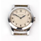 A 1950'S AIR MINISTRY RAF JAEGER LECOULTRE WRISTWATCH the back plate marked 6B/159/A12605 and