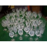 A LARGE COLLECTION OF WATERFORD AND OTHER CUT GLASSWARE Condition: s some with rim chips