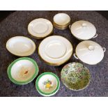 A WEDGWOOD BONE CHINA CALIFORNIA PATTERN SIX PIECE DINNER SERVICE At present there is no condition