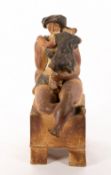 R.A.G (20TH / 21ST CENTURY SCHOOL) Mother and child, earthenware, signed with initials, 21cm wide