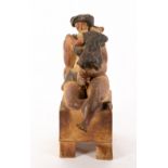 R.A.G (20TH / 21ST CENTURY SCHOOL) Mother and child, earthenware, signed with initials, 21cm wide