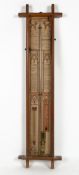 A VICTORIAN ADMIRAL FITZROY BAROMETER 28cm wide x 105cm high Condition: some minor damages and