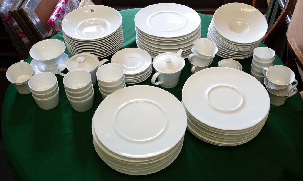 A FRENCH BERNARDAUD LIMOGES WHITE PORCELAIN PART DINNER SERVICE consisting of thirteen bowls, 25.5cm - Image 2 of 5