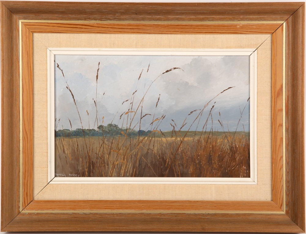 PAMELA DERRY (1932) Through the Grass, oil on board, 20.5cm x 33cm, framed, overall 38cm x 50.5cm - Image 2 of 4