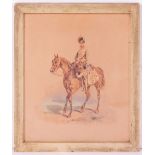 ORLANDO NORIE (1831-1901) A mounted Officer of The Royal Horse Artillery, watercolour, signed