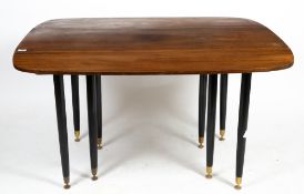 A MID CENTURY G PLAN LIBRENZA DROP LEAF DINING TABLE 132cm wide x 73cm high Condition: minor marks