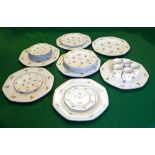 WEDGWOOD PORCELAIN DINNER WARES Springtime pattern to include seven dinner plates, ten dessert