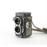 AN AUTOMATIC ROLLEIFLEX 4X4 OR GREY BABY ROLLEIFLEX DBP serial number 2020446 DBGM with its original