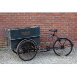 EARLY 20TH CENTURY 'THE WARRICK' CARRIER TRICYCLE the box with original paintwork, 97cm wide x