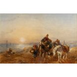 Attributed to John Frederick Taylor (1802-1891) 'Returning Home' watercolour, unsigned, 33cm x 50cm