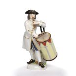 Meissen figure of a Provencal drummer after a J J Kaendler original, and from the Cris de Paris