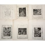 After William Blake Illustrations of the Book of Job, 19 loose leaf plates, 38cm x 27cm