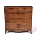 Mahogany chest of drawers 19th Century, with gilt brass ring handles, 107cm across, 51cm deep, 107.