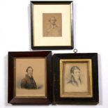 Frith (19th Century) study of a gentleman, watercolour, signed and dated 1878 in a rosewood frame,
