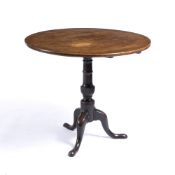 Mahogany tip-up circular occasional table 19th Century, 77cm diameter