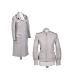 Two Louis Vuitton coats one 100% wool, with button detailing to the collar, size 36, the other a