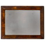Cushion framed mirror 19th Century, walnut, with original mirror plate, 53cm x 40cm