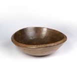 Elm large fruit bowl 18th/19th Century, 41cm across, 15cm high