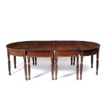 Colonial Manila 'magic' narra wood dining table Anglo Indian/ Philippines,19th Century, with two D