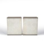 Pair of alabaster wall lights with metal frames, 41cm x 52cm (2)