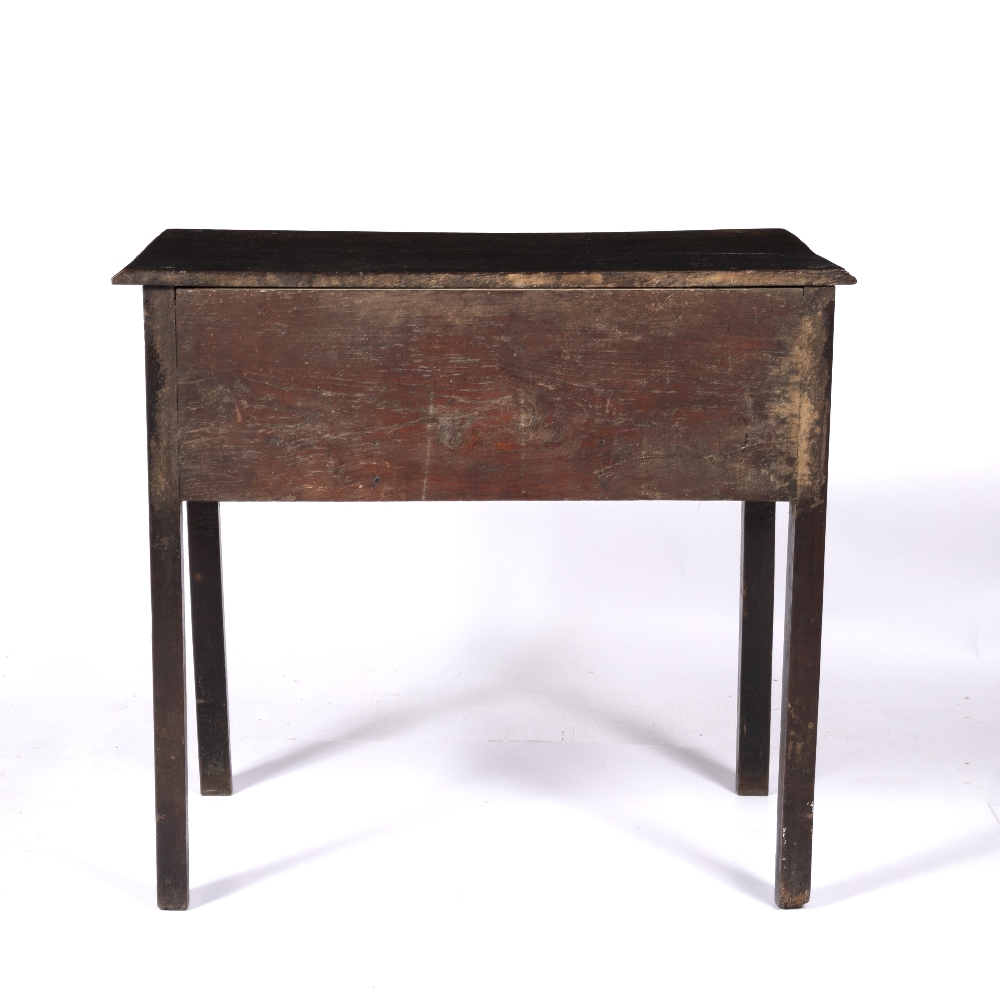 Oak lowboy 18th Century, fitted three drawers, 77cm across, 44cm deep, 70cm high - Image 4 of 6