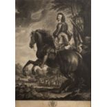 Richard Earlom after Anthony Van Dyck (1599-1641) Mezzotint of Charles I, pub'd by John Boydell,