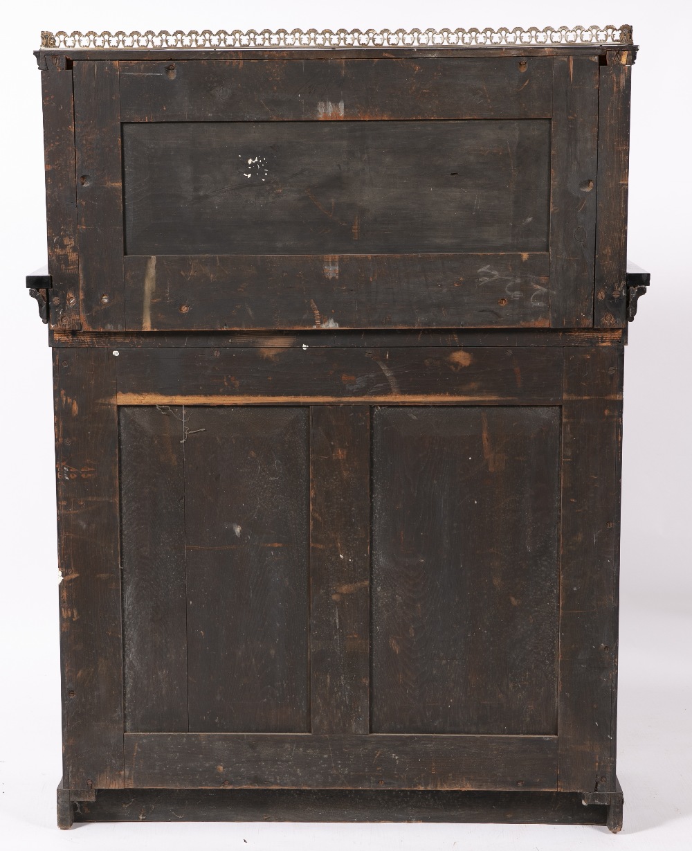 Rosewood chiffonier Regency, with gilt metal rail to the raised back, marble top and panel doors - Image 4 of 4