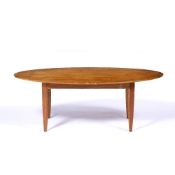 Reynolds of Ludlow oak coffee table, plaque to the underside, 125cm x 43cm x 58cm